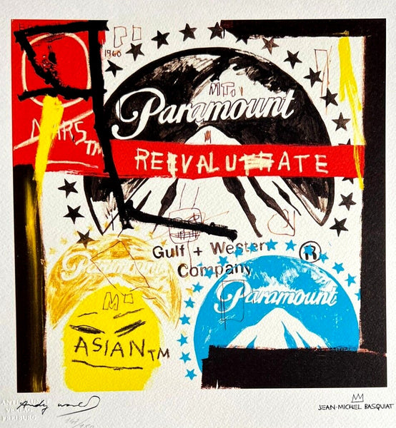 Andy Warhol - Jean Michel Basquiat Lithograph Coa Signed On The Numbered Plate