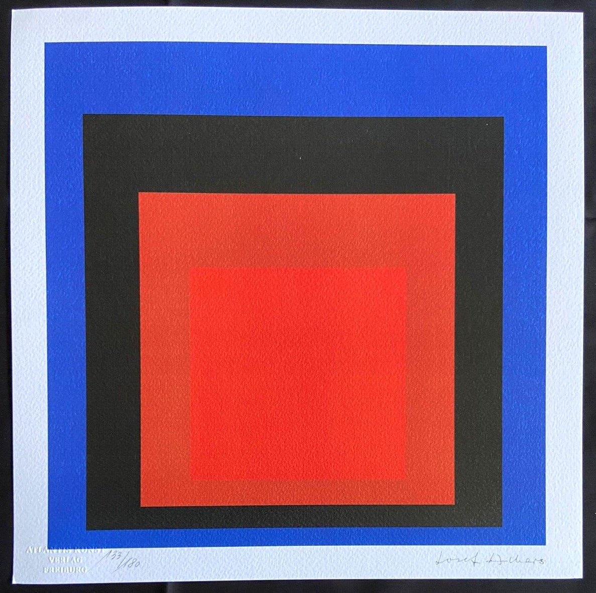 Josef Albers Lithograph Coa Signed Op Numbered By Hand Stamped