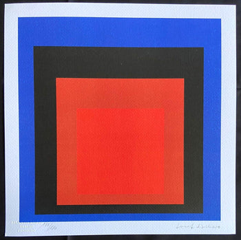 Josef Albers Lithograph Coa Signed Op Numbered By Hand Stamped