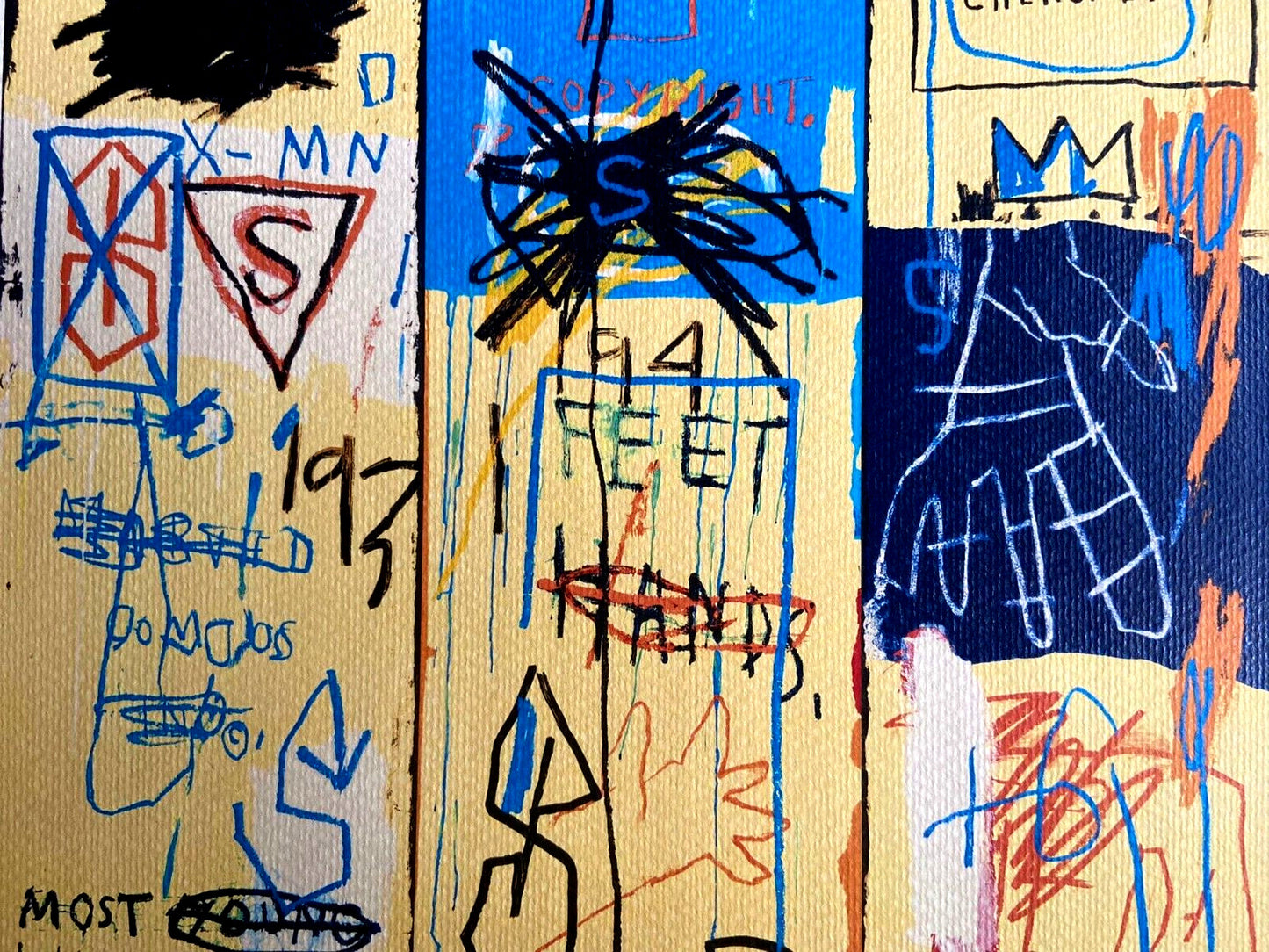 Jean-Michel-Basquiat Lithograph Coa - Signed Numbered In Pencil