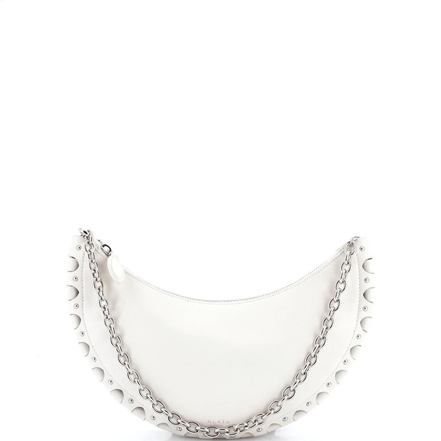 Alaia Demi Lune Chain Bag Studded Leather