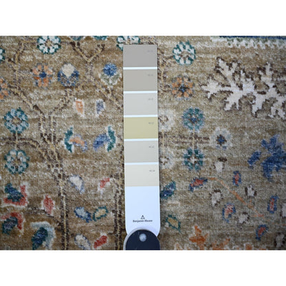 6'x6' Gray Hand Knotted Pure Wool Natural dyes Round Oriental Rug