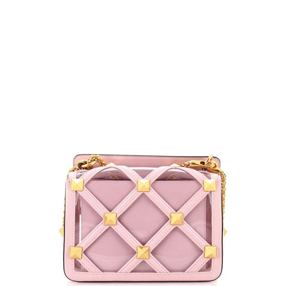 Valentino Garavani Roman Stud Flap Bag Quilted Pvc With Leather Medium