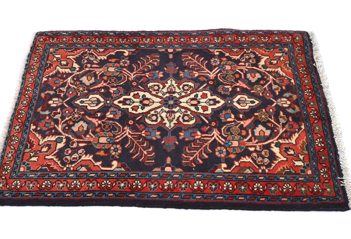 2X3 Ft Purple-Navy Traditional Oriental Rug