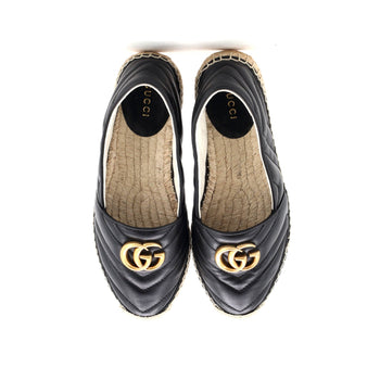 Gucci Women'S Gg Marmont Espadrilles Matelasse Leather
