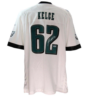 Jason Kelce Signed White Nike Replica Football