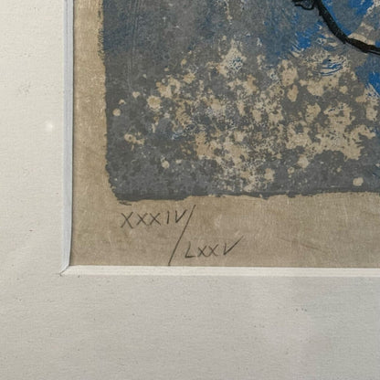 Theo Tobiasse Lithograph Print Israel Signed Edition Authentic Framed