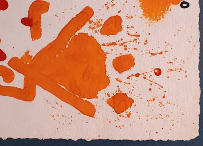 Jan Modoeniec Watercolor "Untitled" Polish Graphic Designer Art Signed Framed