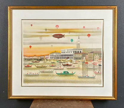 Isabel Baillen Lithograph Venise Venice Signed Numbered 125/125 W/ Frame Spanish