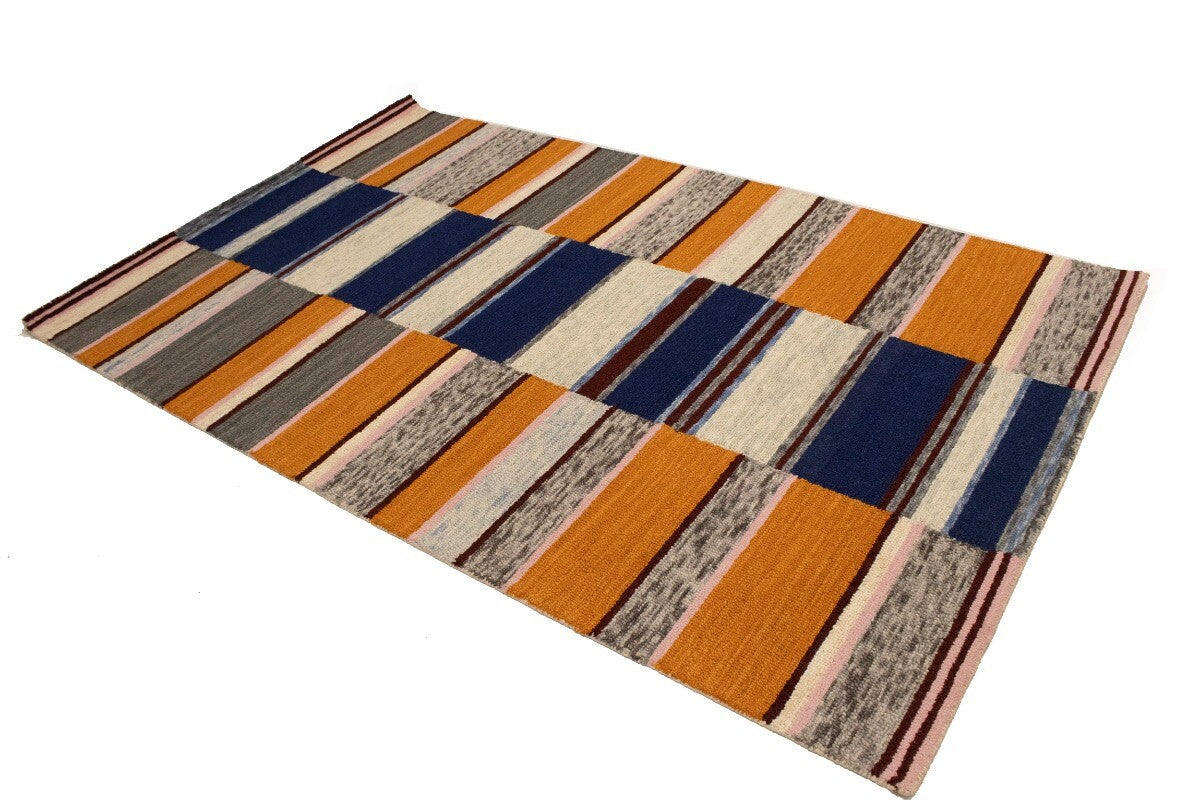 Stripes Design Hand-Tufted Modern Multicolored