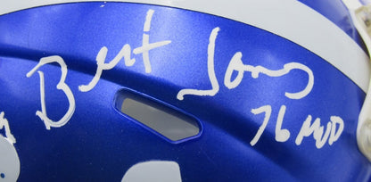 Bert Jones/Roger Carr Autographed/Inscribed Colts Mini Helmet Jsa/Bas 201605