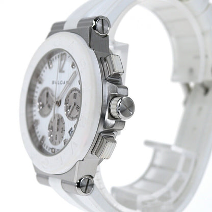 Bvlgari Diagono Chronograph Dg40Sch White Men'S Used Watch #61023