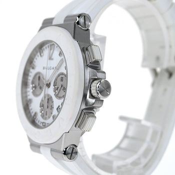 Bvlgari Diagono Chronograph Dg40Sch White Men'S Used Watch #61023
