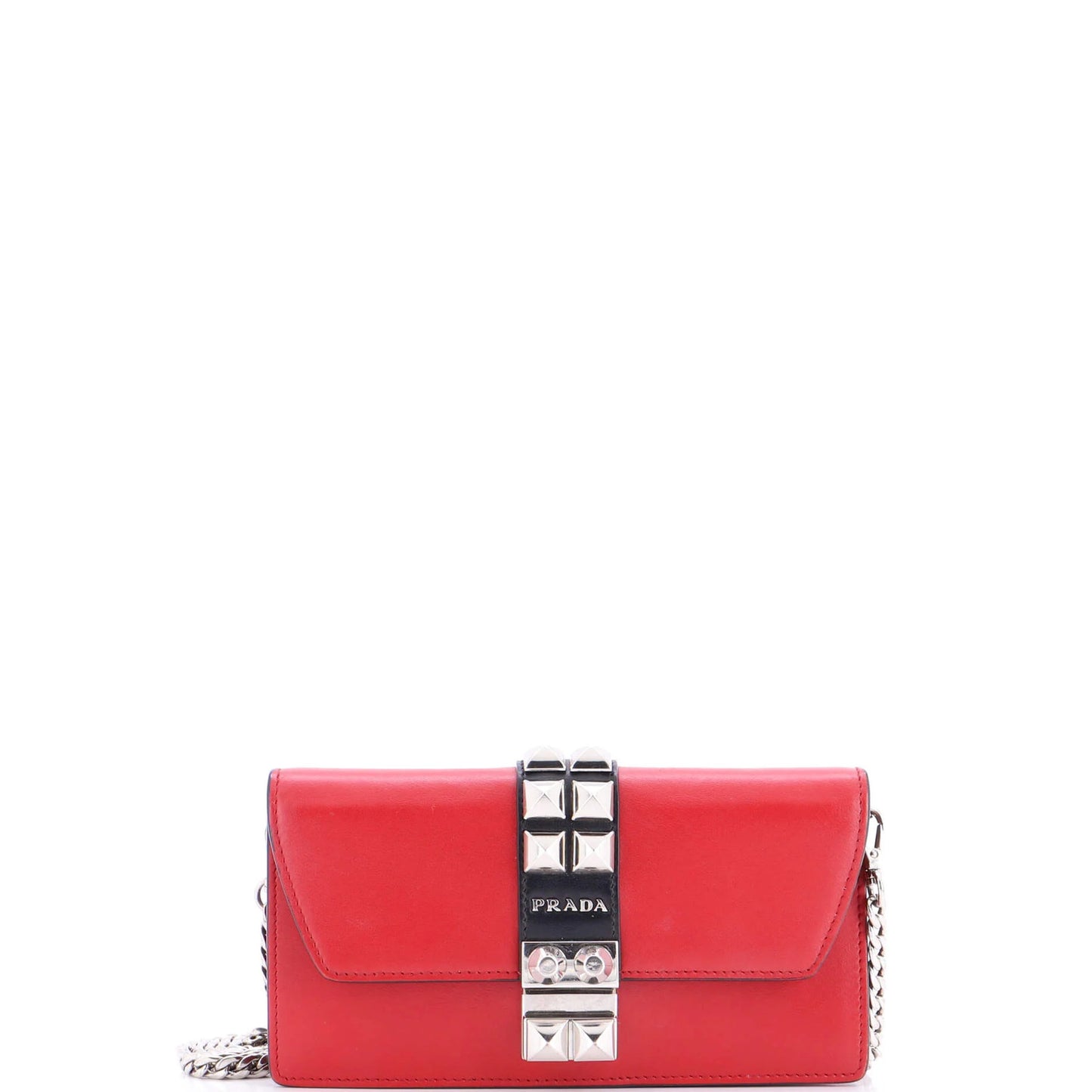 Prada Elektra Wallet On Chain Studded Leather