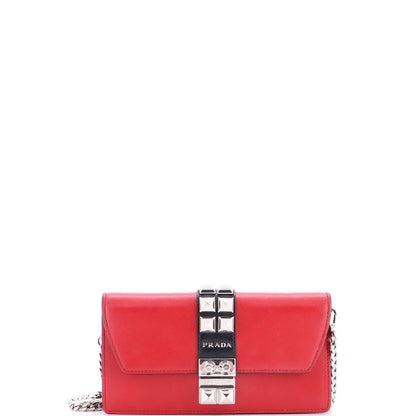 Prada Elektra Wallet On Chain Studded Leather