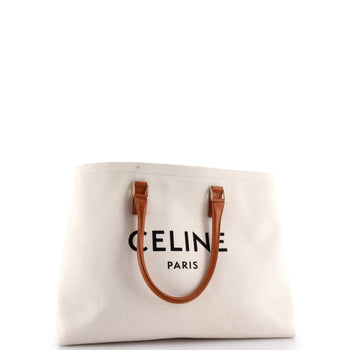 Celine Horizontal Cabas Tote Canvas With Leather