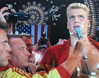 Dolph Lundgren Autographed/Inscribed 16X20 Photo