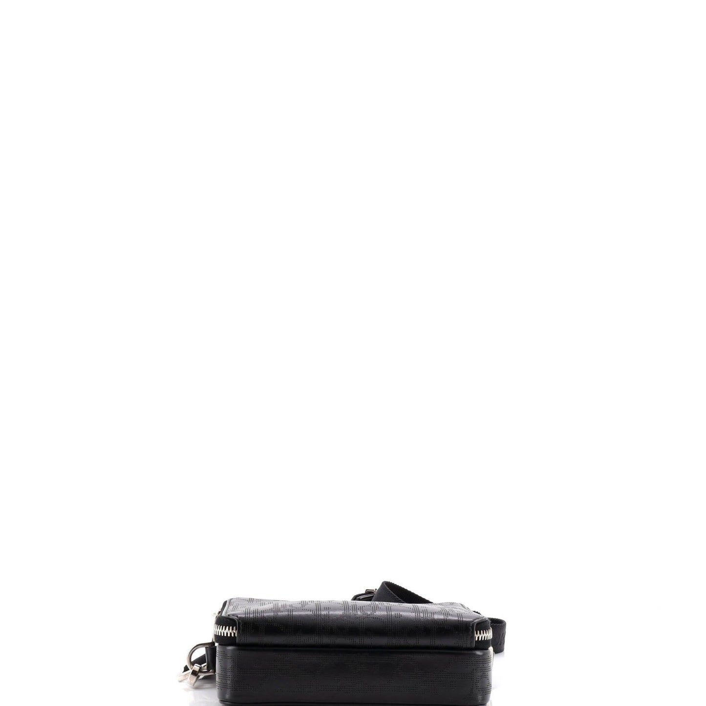Christian Dior Double Zip Crossbody Pouch Oblique Galaxy Leather