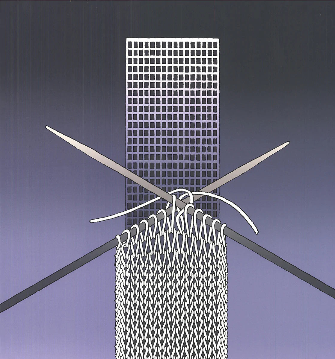 Michel Granger Galerie Marquet " Serigraph Surrealism Purple Sil