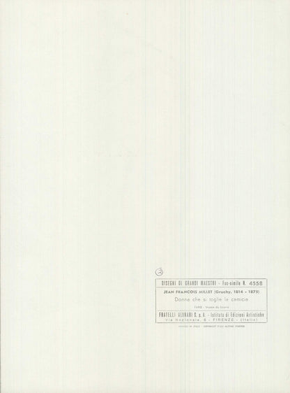 Jean-Francois Millet Donna Che Si Togue La Camilia " Lithograph