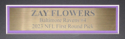 Zay Flowers Signed/Auto Purple Football Jersey