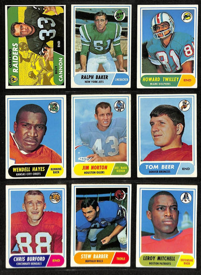 1968 Topps Football Card Complete Set (1-219) Griese Starr Unitas Sayers 198573
