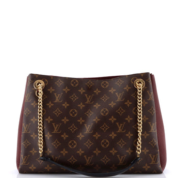 Louis Vuitton Surene Handbag Monogram Canvas With Leather Mm