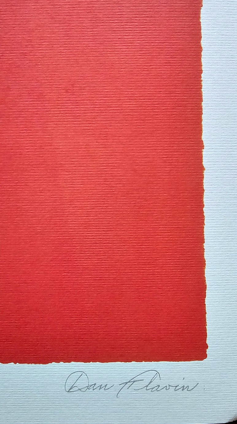 Dan Flavin Lithograph Coa Signed Op Numbered In Pencil Stamp