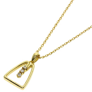 MIKIMOTO Diamond Necklace, K18 Yellow Gold, 3P