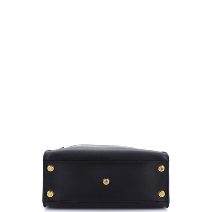 Louis Vuitton On My Side Tote Leather With Monogram Canvas Mm