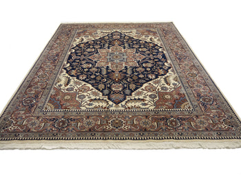 Hand-Knotted Vintage Serapi Oriental Rug 9X12 Ft