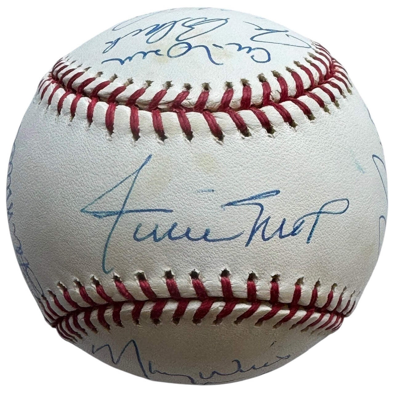 Mays Willie 70th Birthday Autographed Baseball Attendees JSA