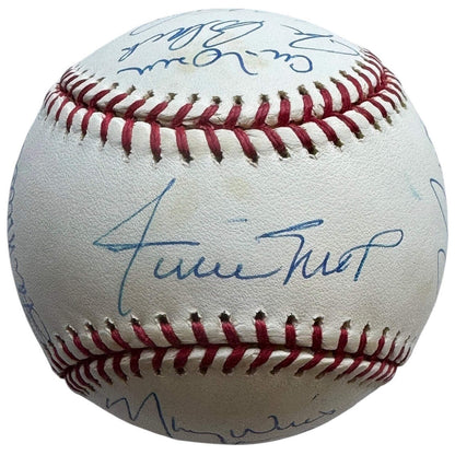 Mays Willie 70th Birthday Autographed Baseball Attendees JSA