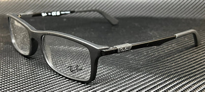 RAY BAN RX7017 5196 Matte Black Rectangle 56 mm Unisex Eyeglasses