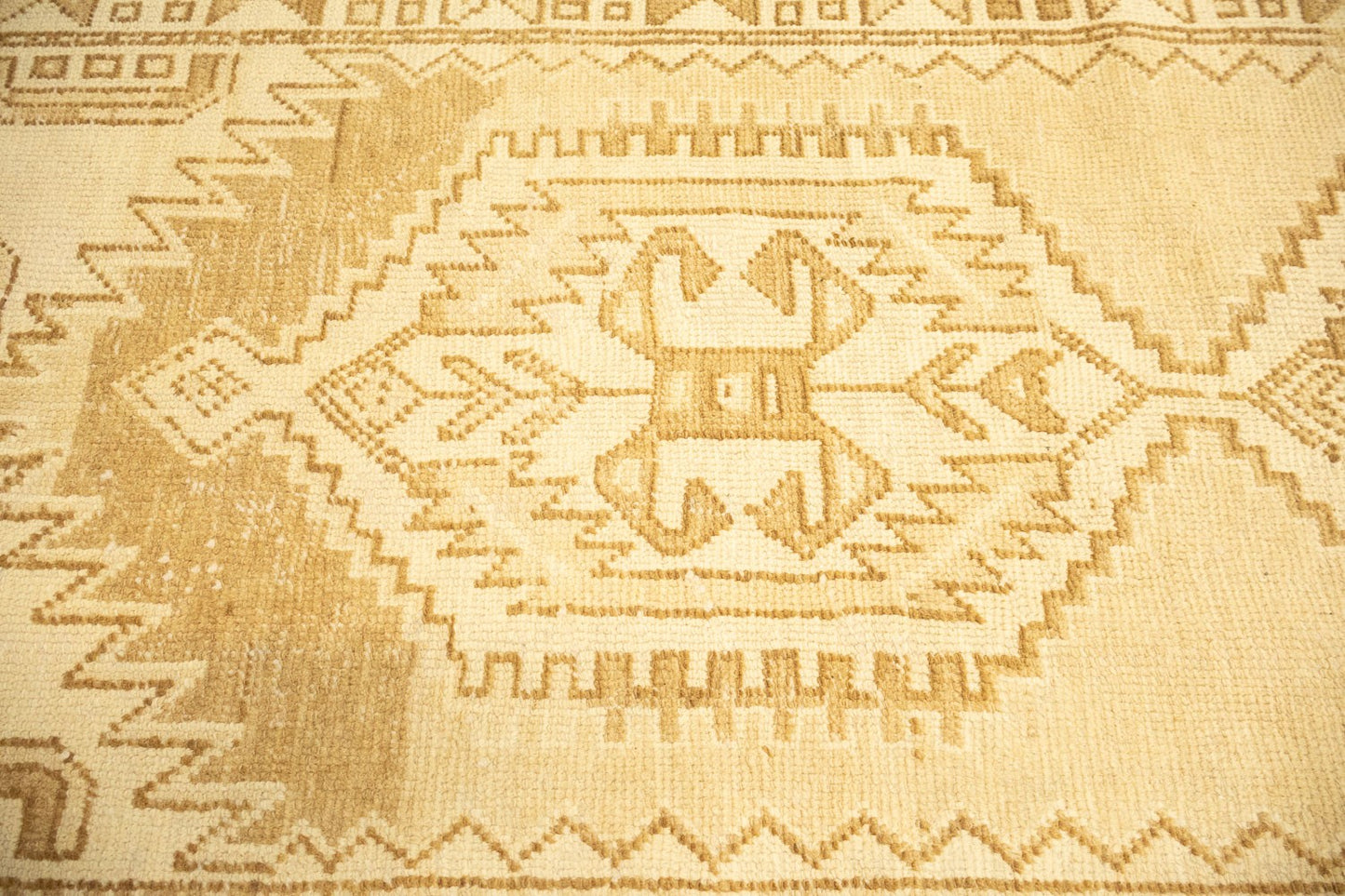 Handmade tribal rug kitchen carpet semi antique muted oriental runner 3x10 ft