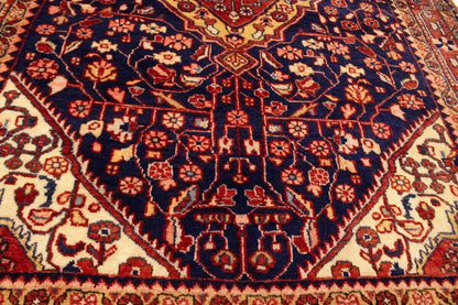 Vintage Purple-Navy Floral Style Rug Tribal