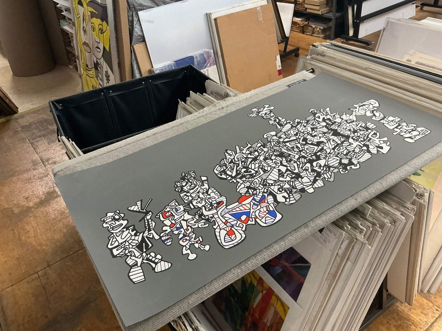 Jean Dubuffet Le Libre Echange " Serigraph Modernism Gray Bla