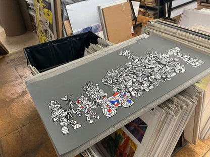 Jean Dubuffet Le Libre Echange " Serigraph Modernism Gray Bla