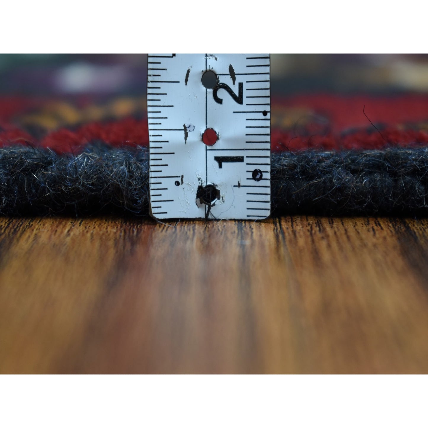 4'3"X6' All Over Design Pure Wool Hand Made Colorful Afghan Village Rug