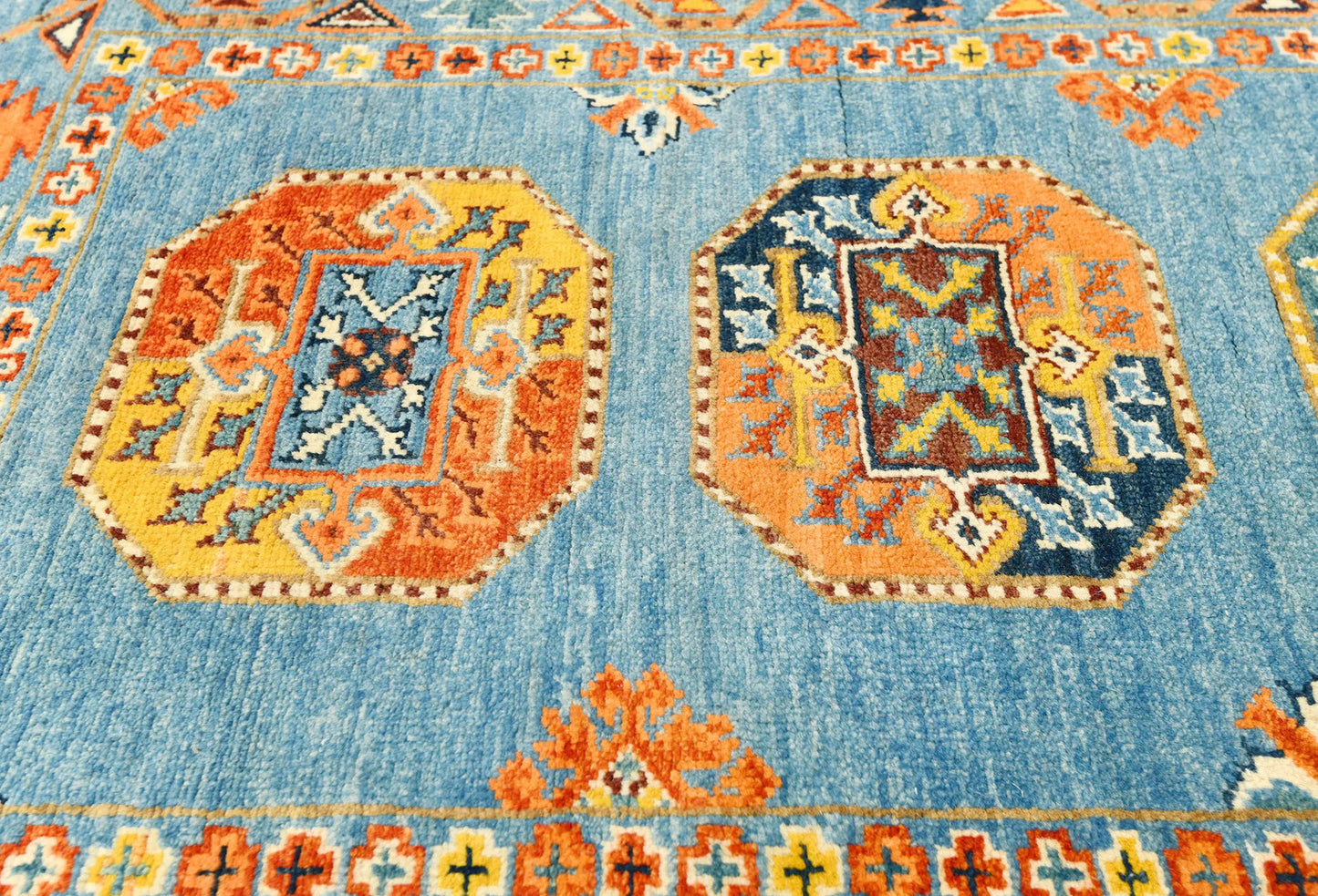 Hand-Knotted Kazak Runner Rug 2'11X9'2 Ft