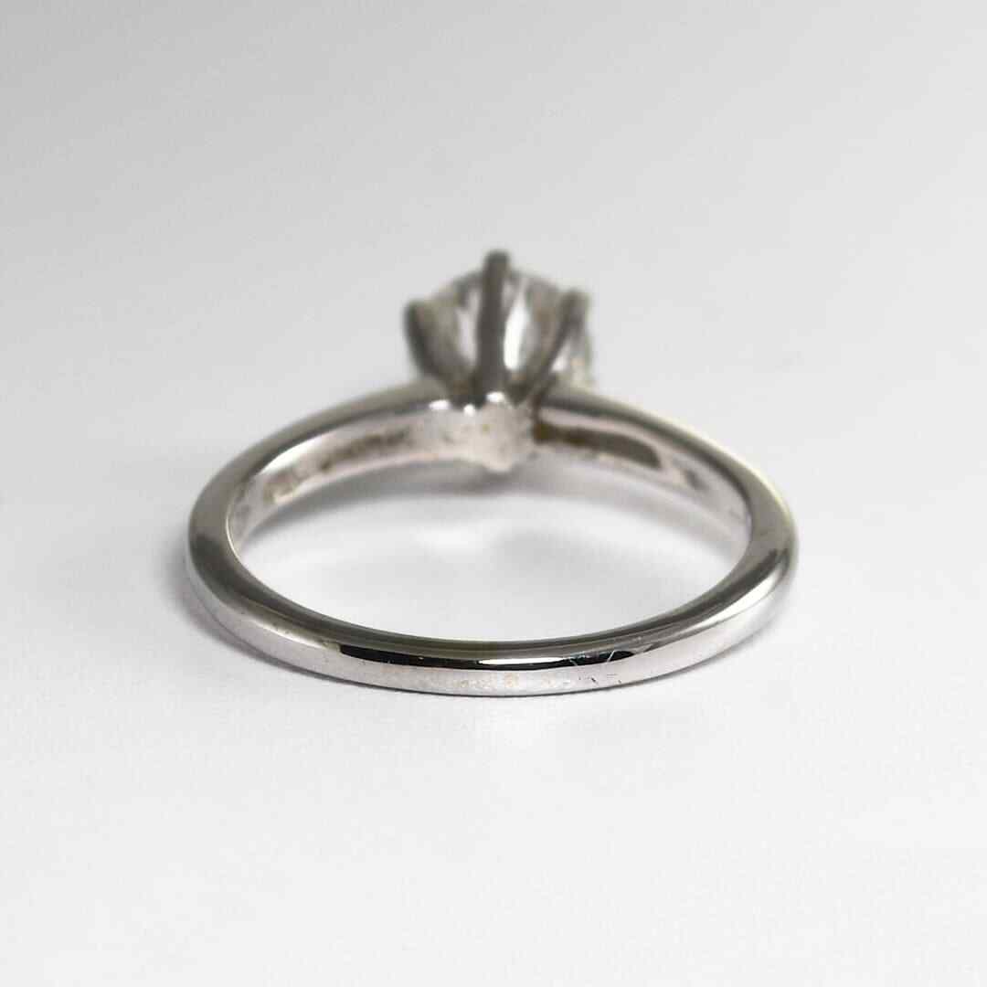 14K White Gold Diamond Solitaire Ring 0.74Ct