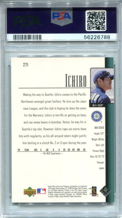 Ichiro Suzuki 2001 Upper Deck #271 Psa Nm-Mt 8 Card