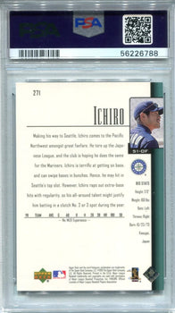 Ichiro Suzuki 2001 Upper Deck #271 Psa Nm-Mt 8 Card