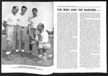1942 Wisconsin Vs Notre Dame Vintage College Football Game Program 195823