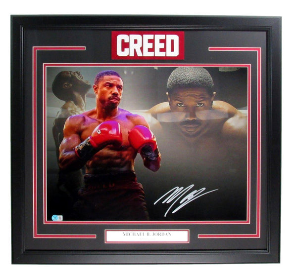 185500 Michael B. Jordan Signed 16x20 Photo "Creed" Framed Beckett