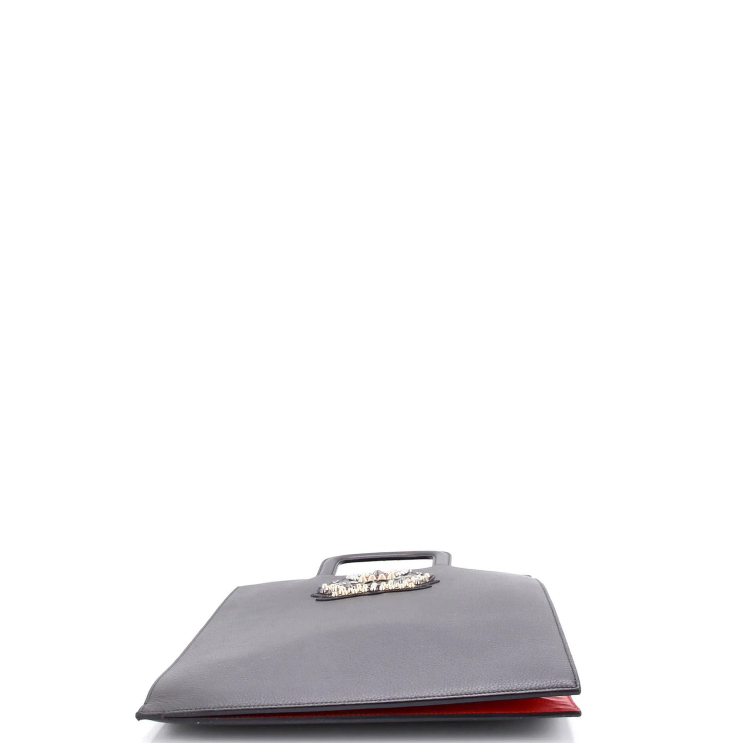 Christian Louboutin Trictrac Portfolio Bag Embroidered Studded Leather Large