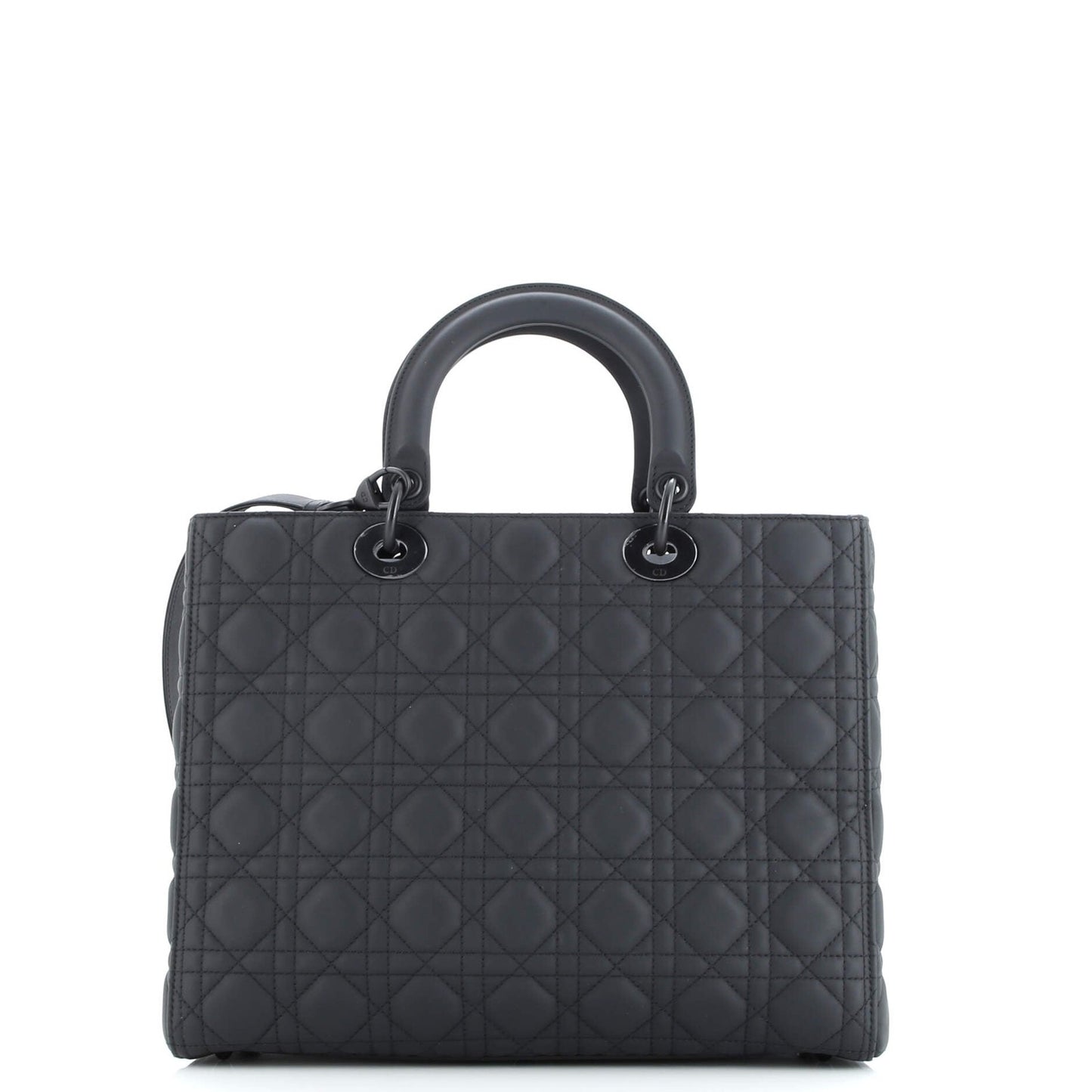 Christian Dior Ultra Matte Lady Dior Bag Cannage Quilt Calfskin Large