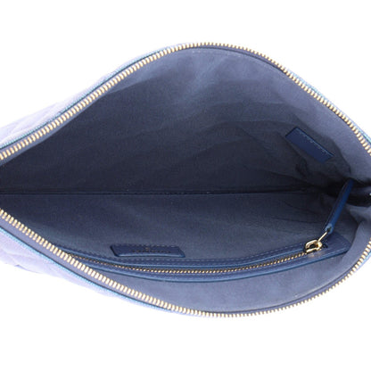 Chanel O Case Clutch Quilted Caviar Medium