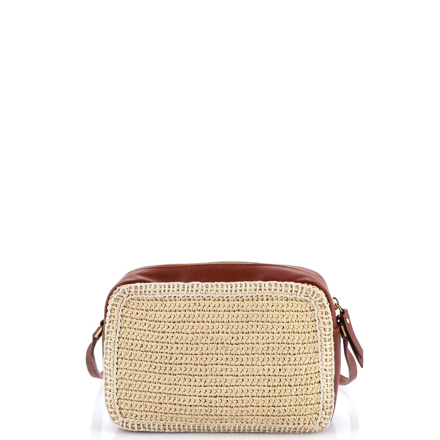 Saint Laurent Lou Camera Bag Woven Raffia Small