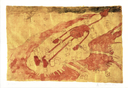 Tom Otterness Nine-Eleven Signed " Offset Lithograph